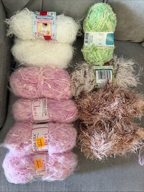 Moda Dea Cheri Pink Eyelash Yarn Bundle - Moda Dea & Assorted Brands -10 pack